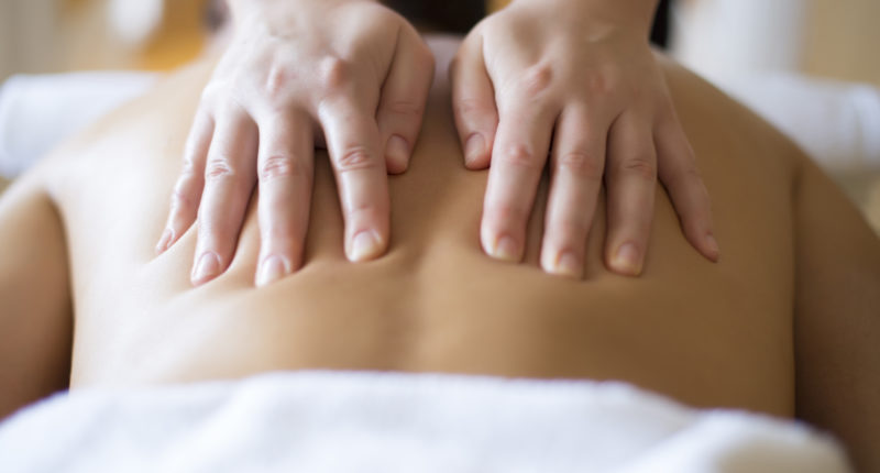 Young man having a massage